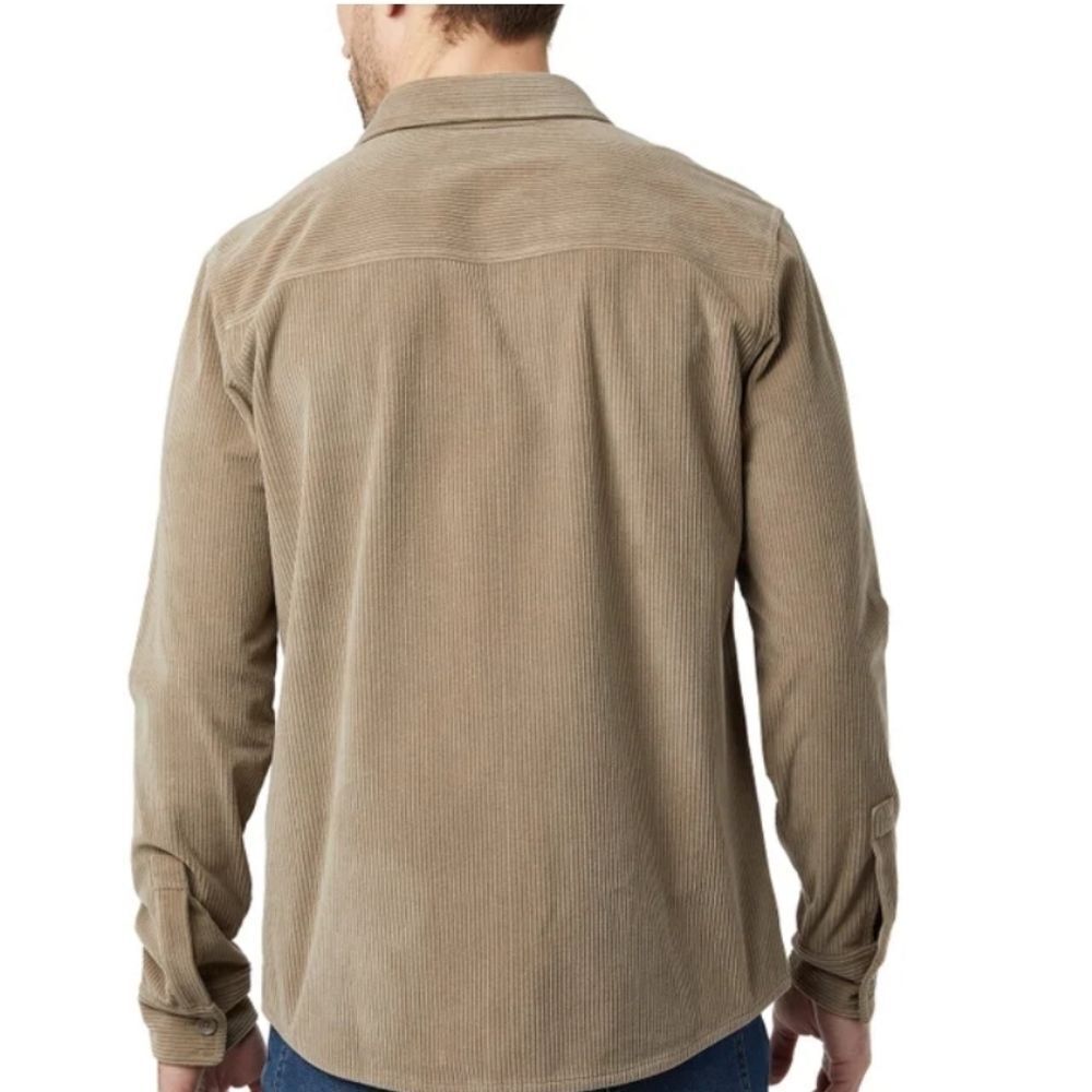 32 Degrees Men's Tan Corduroy Shirt - Picture 2 of 3